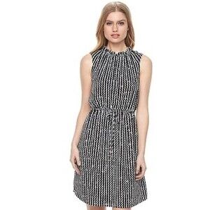 Black and White Mock Neck Dress Size Medium